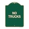 Signmission Designer Series Truck No Trucks, Green & Tan Heavy-Gauge Aluminum Sign, 24" x 18", G-1824-22786 A-DES-G-1824-22786 - alternate 1